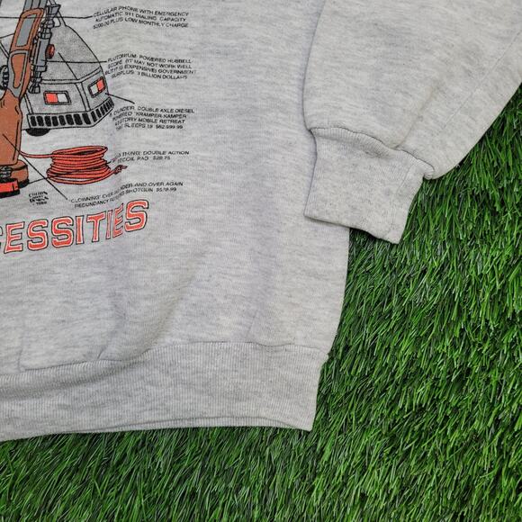 Vintage 1982 Funny Hunter Sweatshirt XS/S 19x22 Cropped - Picture 15 of 15